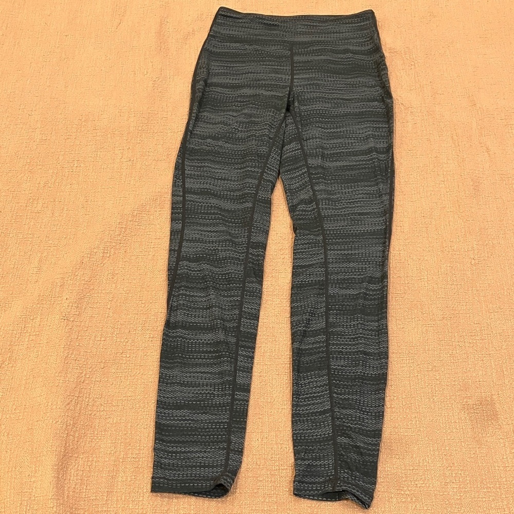 Paradox merino blend thin base layer Gray Patterned exercise Leggings